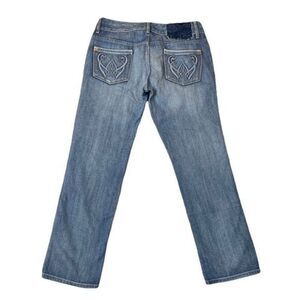 Wicked West Capri Cropped Embroidered Jeans Size 6